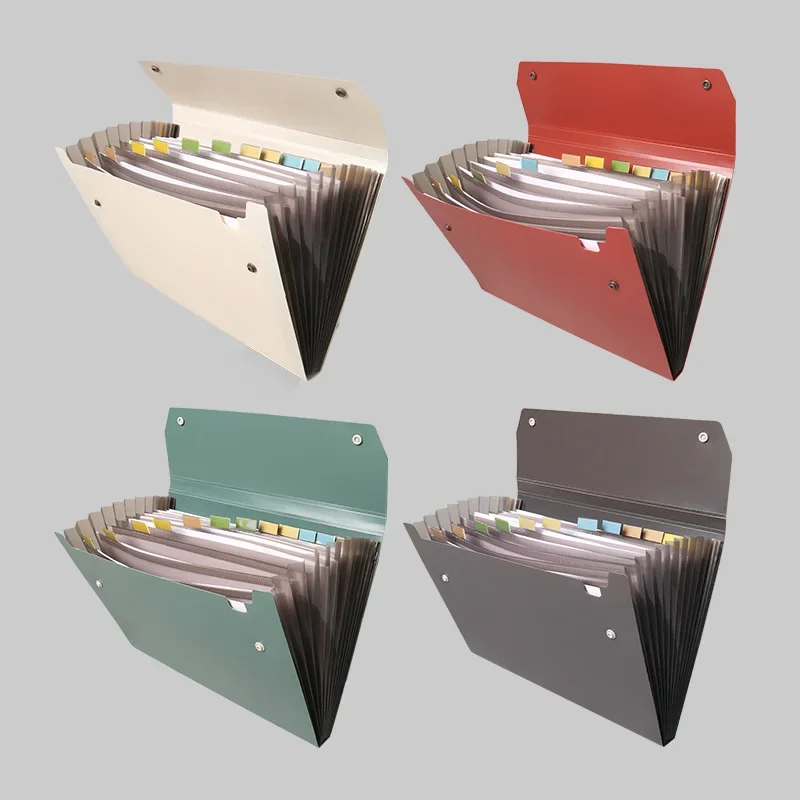 Expandable Accordion File Folder 13 Pockets - 13 Bölmeli A4 Boyutunda Genişleyebilir Dosya