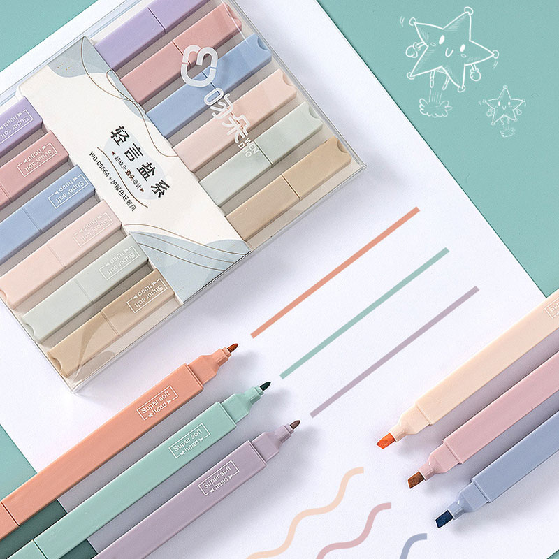 6 adet çift taraflı vurgulayıc - Pastel Highlighter Set Double Ended incelemesi ve fiyatı